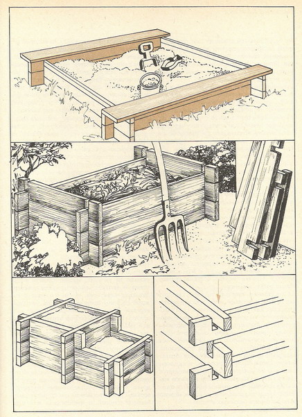 Составные ящики на дачном участке