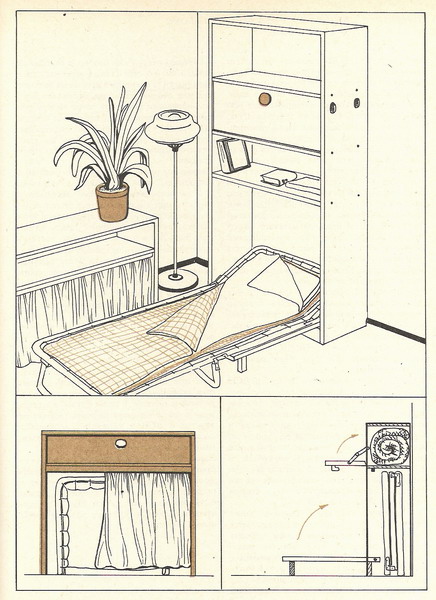 Складная кровать, убирающаяся в шкаф